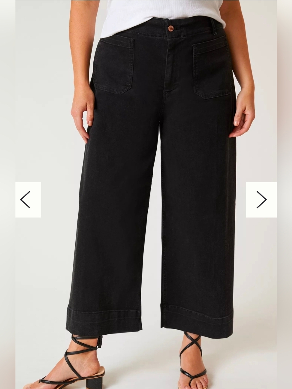 Anthropologie Black The Skipper Wide-Leg Jeans